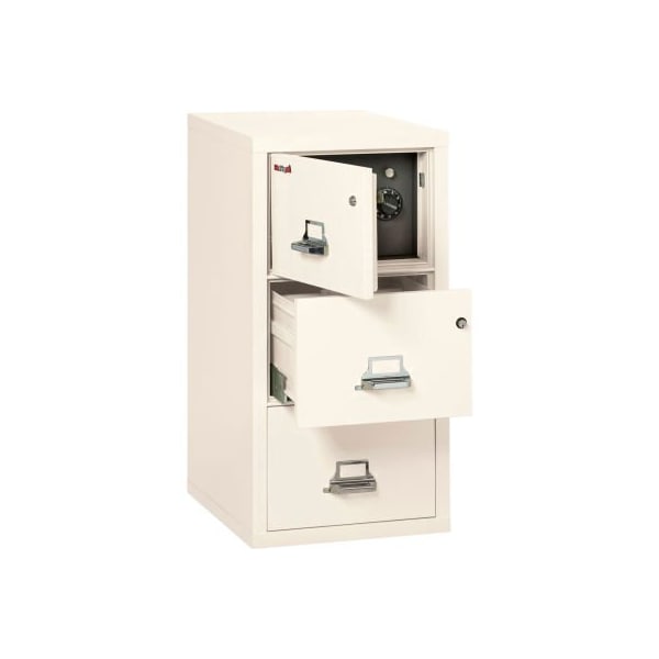 Fire King Fireking Fireproof 3 Drawer Vertical Safe-In-File Legal 20-13/16"Wx31-9/16"Dx40-1/4"H Ivory White 3-2131-CIWSF - main